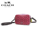 【Summer holiday SALE開催中!】コーチ ショルダーバッグ レディース COACH シグネチャー マゼンタマルチ 90398 QBQAE 【送料無料♪】
