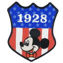 アイロン パッチ ボウタイ1928 ミッキーマウス ワッペン ディズニー スモールプラネット ステッカーワッペン ティーンズ ジュニア かわいい グッズ メール便可 マシュマロポップ