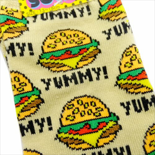 【キッズスニーカーソックス】YUMMY BURGER 子供用靴下 オクタニコーポレーション 13〜18cm かわいい アンクルソックスグッズ通販【あす楽】マシュマロポップ【ママ割】エントリーで全品ポイント5倍 3/12朝10時まで