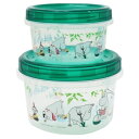 ラウンド コンテナ 大 小 2個セット ムーミン谷 ムーミン 食品保存容器 北欧 スモールプラネット 500ml 250ml キッチン 雑貨 ティーンズ ジュニア マシュマロポップ