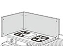 サンウェーブ キッチン キッチン用品 加熱機器ステンレス製防熱板 側壁用 (後壁用は含まれません)BN550A（旧品番FG-550）