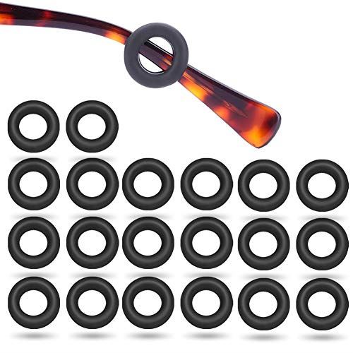 メガネロック めがね固定リング 軟質シリコーン製 ずれ落ち防止 滑り止め 固定 10セット ブラック