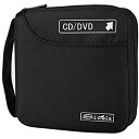 Siveit 32枚 ディスク CDケース ホルダー DVDケース VCDバッグ 収納ケース ファスナー付 ウォレットタイプ (ブラック)