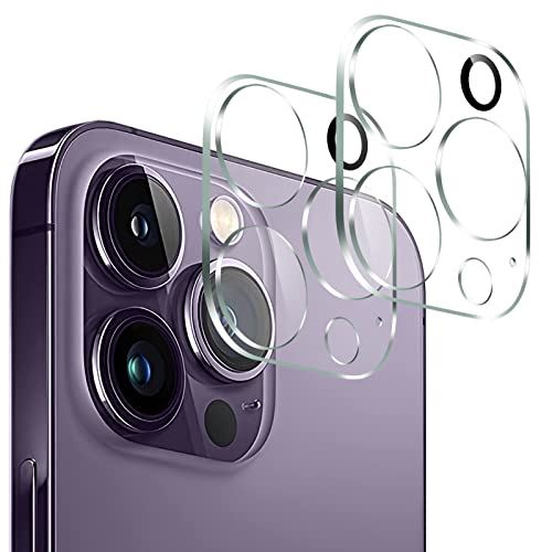 AUNEOS カメラフィルム iPhone14Pro/iPhone14ProMax 用 カメラカバー iPhone14プロ レンズ保護 iPhone14プロマックス カメラレンズカバー 日本旭硝子製 強化 ガラス 耐衝撃 透明