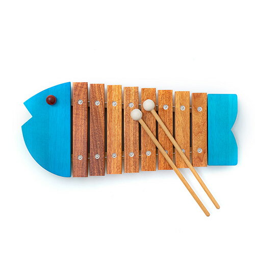 1才からの木琴 BorneLund（ボーネルンド）社　楽器玩具　サカナシロフォン青色【木のおもちゃ　代引無料　送料無料　smtb】【お誕生日】1歳：男【お誕生日】1歳：女