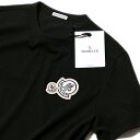 2017-18AW新作 モンクレール MONCLER NEWエンブレム付きTシャツ(999ブラック)メンズ【トップス Tシャツ 半袖 無地 誕生日プレゼント】//