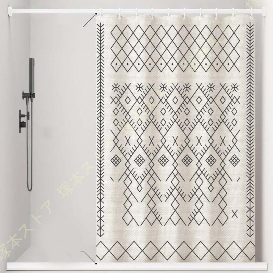 シャワーカーテン 200cm丈 花柄 目隠し 高級 厚手 北欧 100*200 150*190 150*180 目隠し 冷暖房 おしゃれ しょくぶつ 浴室窓 浴室用仕切りカーテン 家庭用