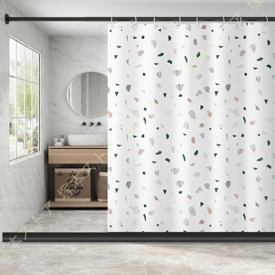 シャワーカーテン 200cm丈 花柄 目隠し 高級 厚手 北欧 100*200 150*190 150*180 目隠し 冷暖房 おしゃれ しょくぶつ 浴室窓 浴室用仕切りカーテン 家庭用