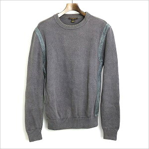 LOUISVUITTON(ルイヴィトン)スウェードレザーデザインクルーネックニットパープルS【中古】