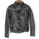 ISAMU KATAYAMA BACKLASH イサムカタヤマ バックラッシュ 12SS ドイツカーフ製品染めレザージャケット ブラック S【中古】