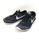NIKE ナイキ FLYKNIT LUNAR 3 スニーカー ブラック 26cm【中古】| フライニット ルナソール ルナフライニット 黒 おしゃれ ランニング ランニングシューズ レーシングシューズ スポーツ ニットアッパー ソックスニーカー ストリート モード