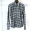 GIVENCHY ジバンシィ ウール切替チェックシャツ グレー 39【中古】