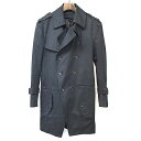 【中古】ato アトウ 14AW トレンチコート ブラック 44 メンズ