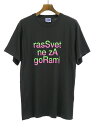 【中古】PACCBET ラスベート プリントTシャツ ブラック M メンズ