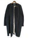【中古】ES:S エス トリミングアンゴラウールコート ブラック 3 メンズ