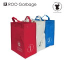 ルーガービッジ 30L 3Pset トリコ ROOTOTE(ルートート)・おりたたみのトートバッグ型ダストボックス♪洗濯物入れやレジャーバッグにおすすめのビッグトートバック!レジャーシート素材で防水♪ゴミ箱/ごみ箱/ランドリーバッグ/ランドリーバスケット/キャンプ