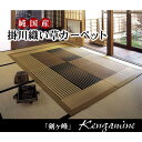 IKEHIKO イケヒコ 純国産 い草 上敷き カーペット 掛川織 剣ヶ峰 2畳 200×200cm BK:ブラック