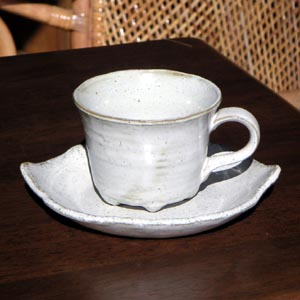 白伊賀　コーヒーカップ