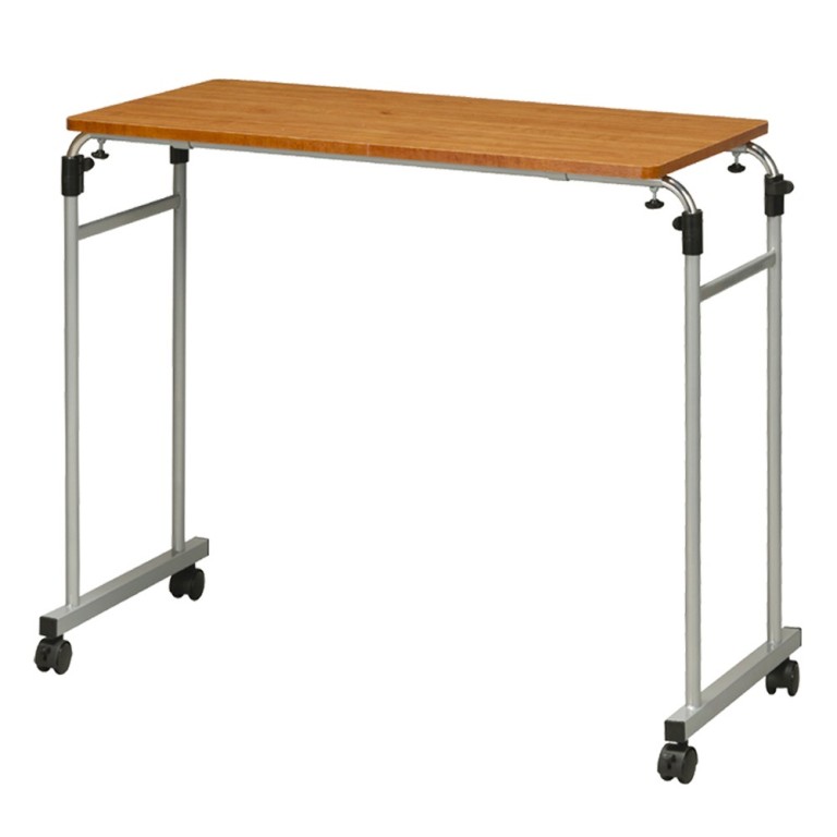 伸縮式ベッドテーブル　サイドテーブル　介護テーブル　高さ変更可能　ブラウン、ナチュラル...:mokubakagu:10002223