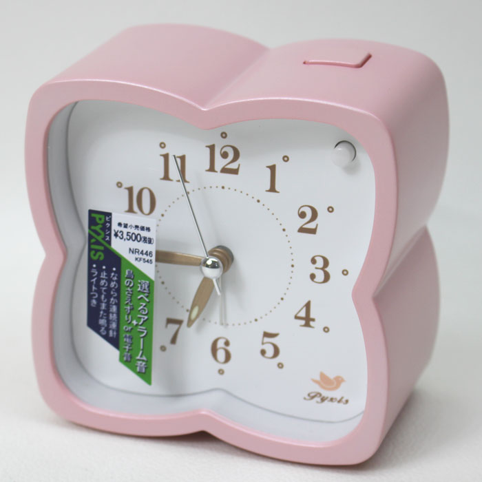 【動画あり】セイコークロック SEIKO ピクシス 目覚まし時計 置き時計 スイープ 鳥の鳴き声 NR446P【あす楽対応】