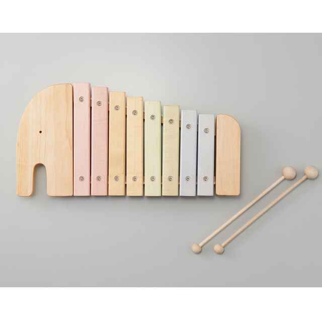 エレファントシロフォン 木琴 楽器 おもちゃ 出産祝い 2歳 3歳 誕生日 プレゼント...:mokugurumi:10000121