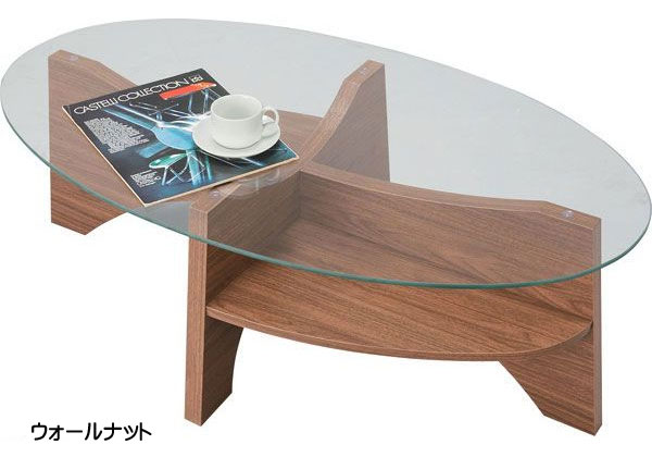 105ガラステーブル 「オーバル」...:momijiyakagu:10000839
