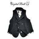 ガルシアのPコートベスト?!クリスタルボール Crystal Ball☆ ジャケット ファッション ベスト アウター Pコート スエット 黒 ブラック ウェア レディース ブランド プレゼント ギフト ガルシアマルケス GARCIAMARQUEZ 【正規品保証】