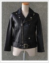 beautiful people/ビューティフルピープルVintage leather riders(1646402411) 【カラー】ブラック【サイズ】140・150
