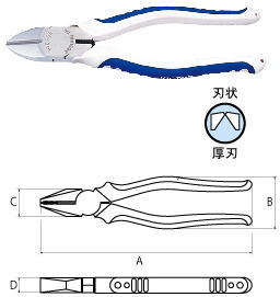 ビクター(花園工具)ハイグレードステンレスニッパ360-SUHG