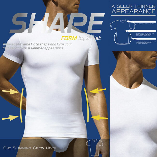 【2xist】SHAPE FORM / SLIMMING CREW NECK（スリミングクルーネックTシャツ）【男性下着 メンズ 下着】