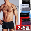 ポイント10倍！送料無料 お得な2枚組み ボクサーパンツ MICROFIBER STRETCH 2 PACK TRUNK カルバン クライン (spr10P05Apr13)2枚組み！カルバンクライン Calvin Klein ボクサーパンツ メンズ男性下着