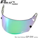 FMV Plus Mirror Shield Arai GP-5W / 5X Capacete Dedicated Green (GRN) Light Smoke (Semi Smoke) Visor de espelho Fm-v