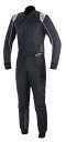 アウトレット!2015〜16モデル アルパインスターズ K-MX9 SUIT Black Silver White ロゴ無し レーシングスーツ レーシングカート・走行会用 CIK FIA Level2公認