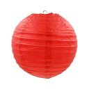 紙ちょうちん 直径40cm 10個セット (レッド)