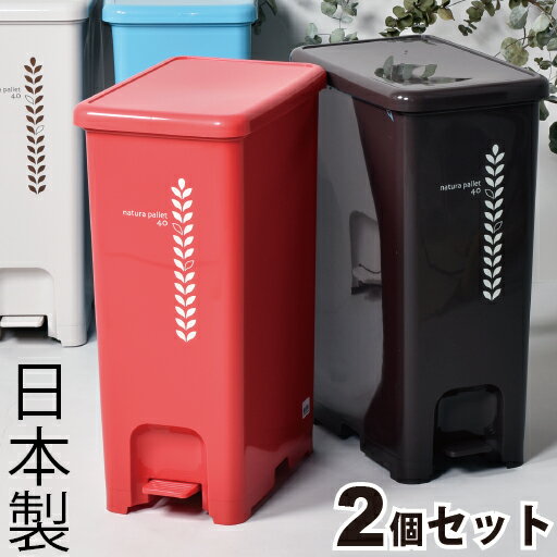 ゴミ箱 日本製 トラッシュポット ペダルペール40L 2個セット ふた付き おしゃれ 分別…...:monogallery:10002560