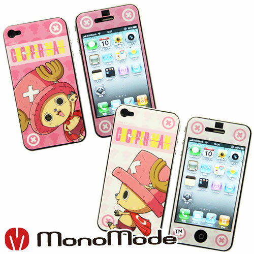 チョッパーマン iPhone4/iPhone4S対応プロテクター(ピンク・ホワイト）ON-33【ONE PIECE/ワンピース/保護フィルム/3,000円以上送料無料】