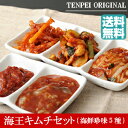 【送料無料】海王キムチセット(珍味5種)チャンジャ サキイカ イカ イイダコ 王様 キムチ 珍味 お酒のアテ ご飯のお供 天平 催事 ギフト 食べ比べ 海の幸 海鮮 乳酸菌 発酵 発酵食品