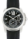 カルティエ W7100041 メンズ カリブルドゥカルティエ SS 黒文字盤 レザー［CARTIER CALIBRE DE CARTIER WATCH］