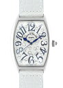  フランク ミュラー 5850BSC 8CD トノーカーベックス ブルーオーキッド WG シルバー文字盤 自動巻 レザー ［FRANCK MULLER TONNEAU CUEVEX BLUE ORCHID］