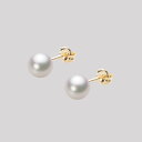 パールピアス/6.0mm アコヤ 真珠 ピアス K18 イエローゴールド