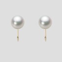 パールイヤリング/7.5mm アコヤ 真珠 イヤリング K18 イエローゴールド