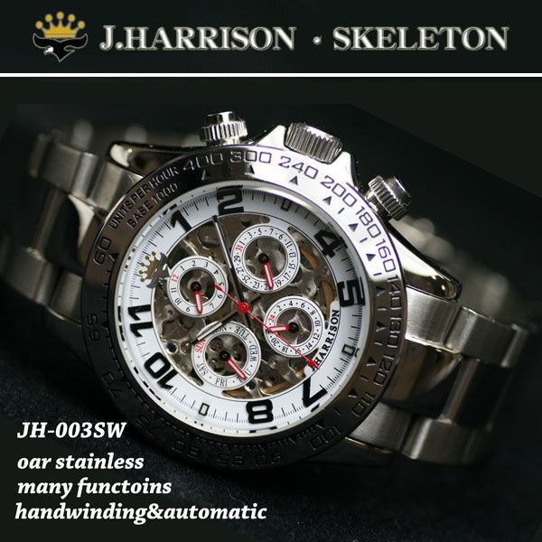 【送料無料】　ジョンハリソン　自動巻き腕時計■JH-003SW■