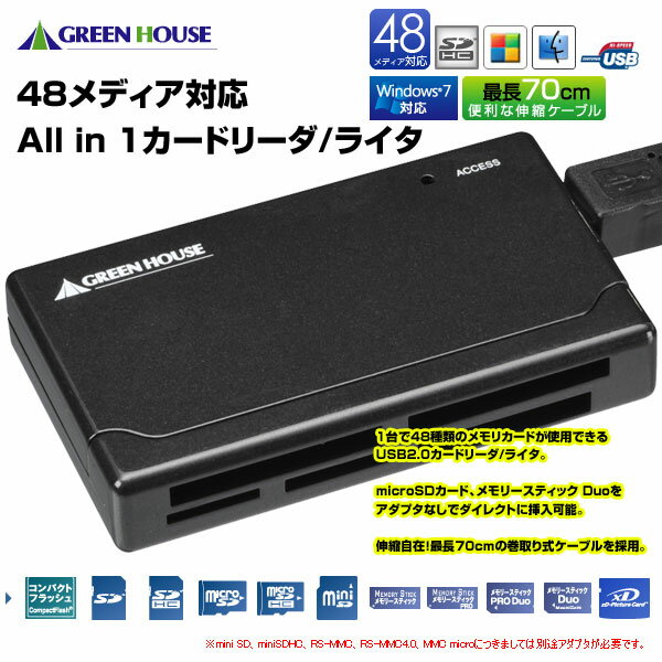 【ついでに買ってお得】　48メディア対応カードリーダ■GH-CRHC48K