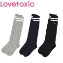 ショッピングlovetoxic Lovetoxic(ラブトキシック)ラインハイソックス (23-25cm) 8323591