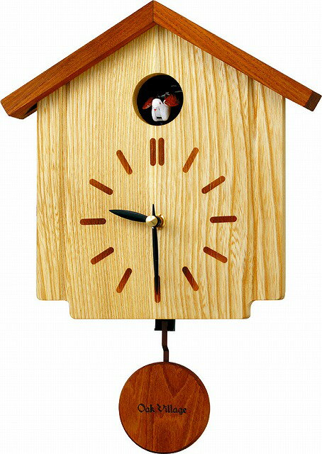 オークビレッジ　鳩時計（クォーツ）　　リズム時計（日本製） 4MJ898AK06　[送料無料] 【楽ギフ_包装選択】【楽ギフ_のし宛書】【楽ギフ_メッセ入力】