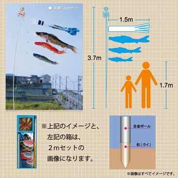 【江戸錦鯉】【4m】【杭打込みタイプ】瑞祥吹き流し錦鯉 マイホーム打込み用セット40号【送料無料】【こいのぼり 鯉のぼり 端午の節句 子供の日 KOINOBORI】