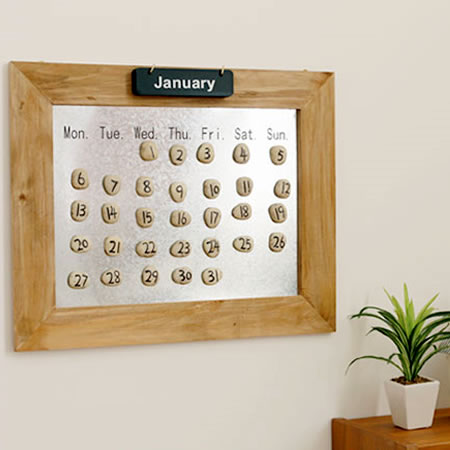 SPICE（スパイス）　CNZ978　CONCRE　マグネットストーンカレンダー　石に書かれた数字を並べて作る万年カレンダー　アンティーク/ステーショナリー/クラフト/カレンダー