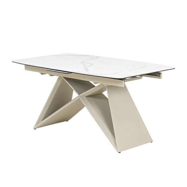 アウトレット｜ダイニングテーブル JXD02｜カラー：ベージュ×セラミックホワイト｜テーブルのみ｜店舗展示品／汚れあり｜jxd02-bewh