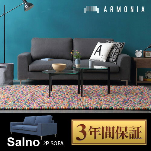 ソファー ソファ 2人掛けソファー 3年間保証ソファー Salno 3P モダンテイスト モダンリビ...:moromoro:10001226