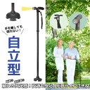 ステッキ 杖 自立式 LEDライト 折りたたみ 軽量 伸縮可能 82.5~94.5cm 多点 ゴム脚 倒れない 散歩 登山 女性 男性 折り畳み 送料無料 あす楽対応 あす楽対応 【送料無料】_83106
